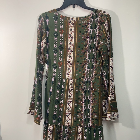 Relist 7/21❌ Altar’d State boho bell sleeve print long dress cottagecore retro S - Picture 12 of 15